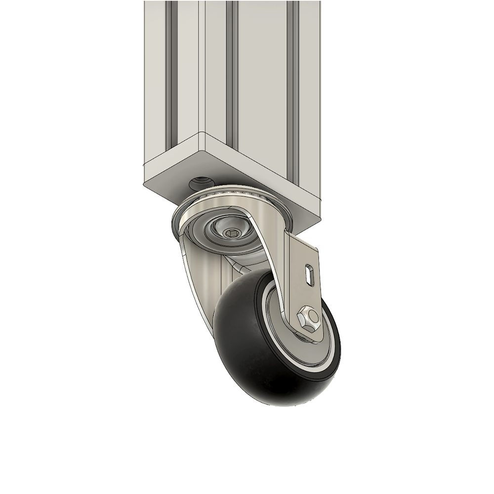 32-4590M12-1 MODULAR SOLUTIONS FOOT & CASTER CONNECTING PLATE<br>45MM X 90MM, M12 HOLE W/HARDWARE